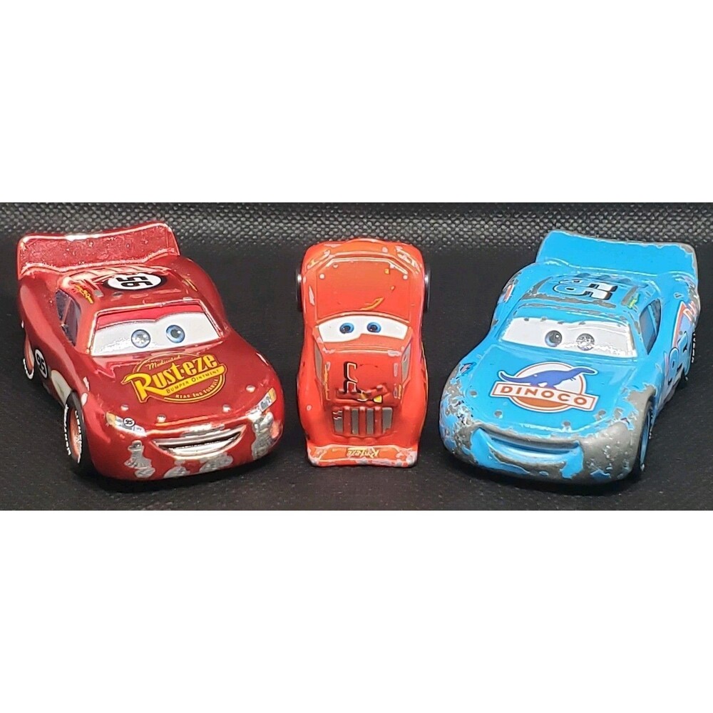 95 CLUB Disney Pixar Mattel Diecast/Lightning McQueen Dinoco Rust-eze Mini Racer